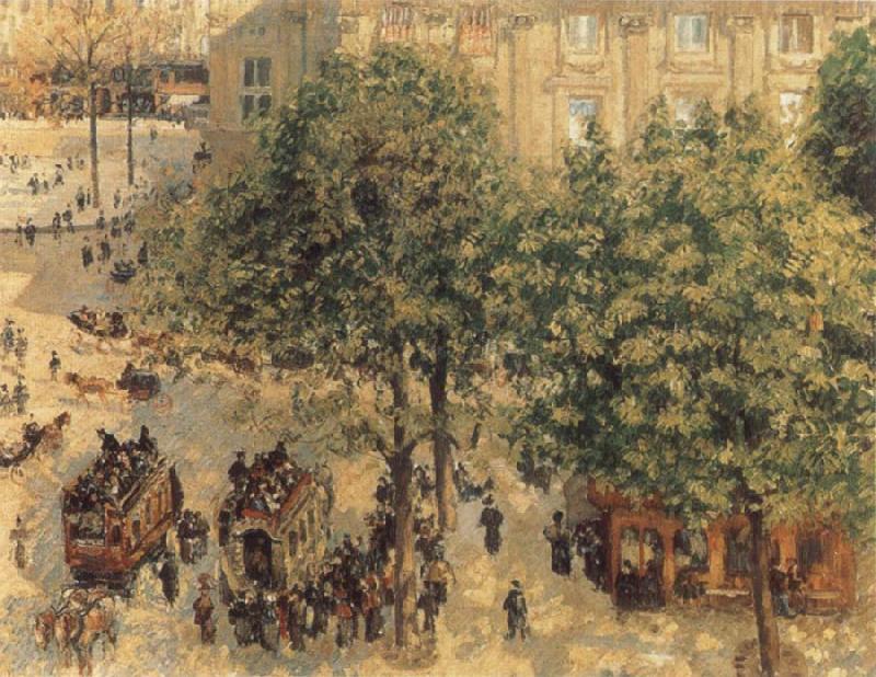 Camille Pissarro Place du theatre francais a paris France oil painting art
